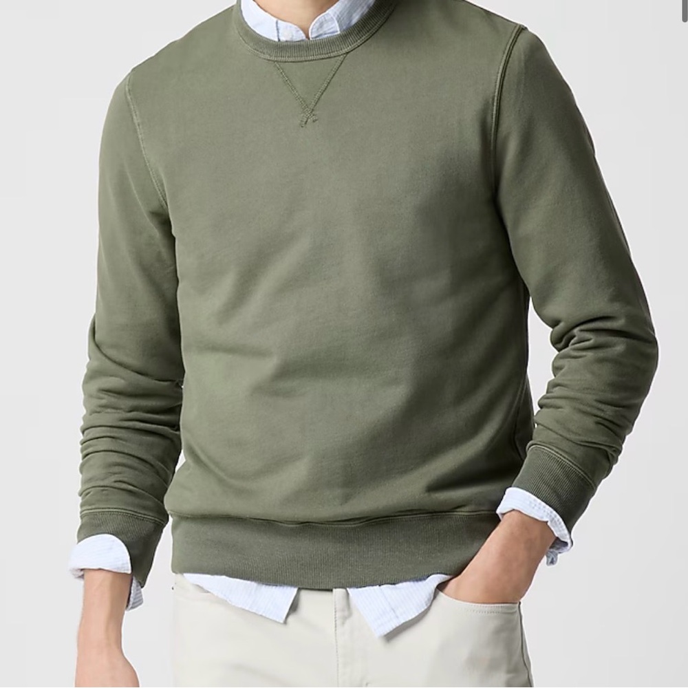 J. Crew Factory Men's Sage Crewneck Sweater